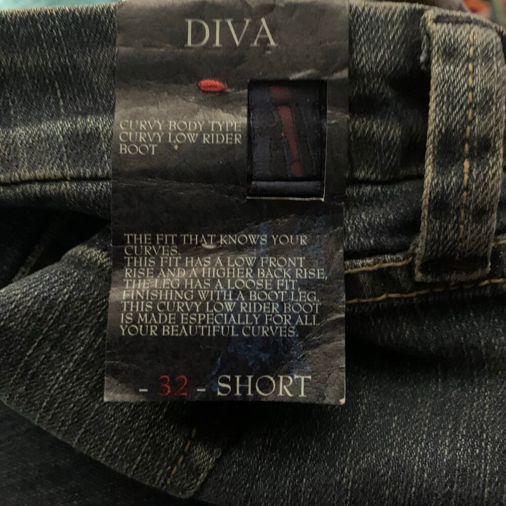 !It Jeans Diva Dark Blue Flare Jeans Size 32 - Picture 3 of 9